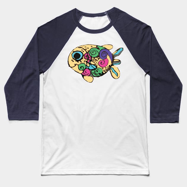 Party Fish Baseball T-Shirt by CHBB